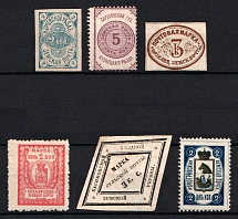 Kasimov, Korcheva, Kotelnich, Kologriv, Kozelets, Kuznetsk Zemstvo, Russia, Stock of Valuable Stamps