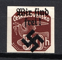 1939 50h Moravia-Ostrava Bohemia and Moravia, Germany Local Issue (Signed, CV $50)