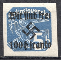 1938 Germany Occupation of Rumburg Sudetenland 100 H/5 H
