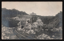 1917-1920 'Construction of a railway tunnel', Czechoslovak Legion Corps in WWI, Russian Civil War, Postcard