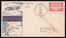 1937 USA, Trans-Pacific Airmail cover, San Francisco - Manila - St. Luis, franked by Mi. 401