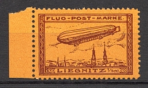 1913 Liegnitz Germany Zeppelin Special Flights Brown