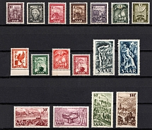 1949-51 Saar, Germany (Mi. 272 - 288, Full Set, CV $70, MNH/MLH)