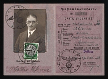 1938 German Postal Administration, Identity Card, Nazi Germany
