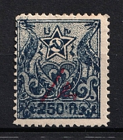 1923 1r on 250r Armenia Revalued, Russia Civil War (Manuscript Sign in Red, Rare, CV $130)