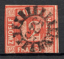1850-58 Bavaria Germany 12 Kr (CV $235, Canceled)