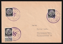 1933-36 Third Reich, Germany, Cover from Gilschwitz, Multiple franked 1pf (Mi. 512, Canceled)