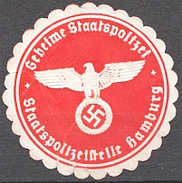 Germany Hamburg The Nazi Gestapo Swastika (Geheime Staatspolizei) Secret State Police