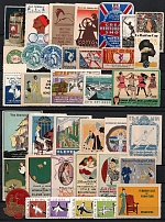 Germany, Europe & Overseas, Stock of Cinderellas, Non-Postal Stamps, Labels, Advertising, Charity, Propaganda (#226B)