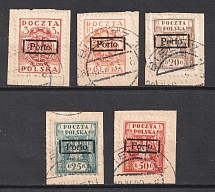 1919 Bielsko, Overprint 'Porto', Postage Due Stamps, Local Issue, Poland (Canceled)