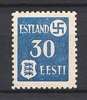 1941 20k Germany Occupation of Estonia (Light Blue, MNH)