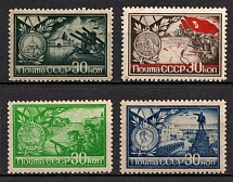 1944 Cities - Heroes of the Word War II, Soviet Union, USSR, Russia (Zv. 794 - 797, Full Set, MNH)