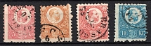 1871 Hungary (Mi. 3 a, 8 a, 10 b, 11 a, Canceled, CV $120)
