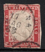 1863 60C Sardinia (Mi. 13 B, Used, CV$40)