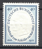 1955 Germany Federal Republic (CV $25, Full Set, MNH)
