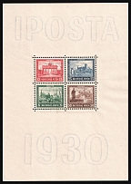1930 Weimar Republic, Germany, Souvenir Sheet 'IPOSTA' (Mi. Bl. 1, Signed, CV $2,100, MNH)