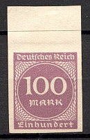 Germany Hyperinflation 100 Mark (Imperforated, Probe, Proof, MNH)