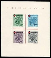 1949 Rhineland-Palatinate, French Zone of Occupation, Germany, Souvenir Sheet (Mi. Bl. I, CV $160)