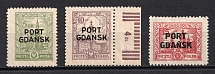 1926 Port Gdansk, Poland (Mi. 12-14, Full Set, CV $390)