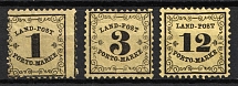 1862 Baden, German States, Germany, Official Stamps (Mi. 1 x - 3 x, CV $70)