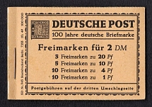 1949 Booklet with stamps of West Berlin, Germany in Excellent Condition (Mi. 1, 5 x Mi. 49, 5 x Mi. 47 I, 10 x Mi. 43, 10 x Mi. 42, CV $910)