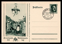 1937 'Harvest festival Reich Farmers' Day', Propaganda Postcard, Third Reich Nazi Germany