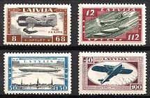 1933 Latvia, Airmail (Mi. 228 A - 231 A, Full Set, CV $330)