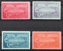 1907 International Art Exhibition, Ostend, Belgium, Stock of Cinderellas, Non-Postal Stamps, Labels, Advertising, Charity, Propaganda