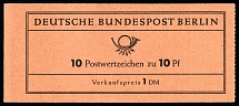 1962 Compete Booklet with stamps of West Berlin, Germany, Excellent Condition (Mi. MH 3 a, 10 x Mi. 202, CV $30)