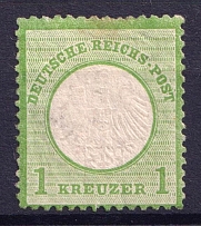 1872 1kr German Empire, Small Breast Plate, Germany (Mi. 7, CV $1,170)