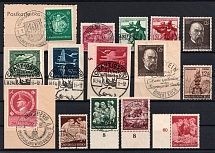 1943-44 Third Reich, Germany, Stock of Stamps (Cancellations)