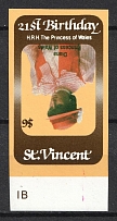1982 $6 Saint Vincent, British Commonwealth (INVERTED Center, Print Error, MNH)