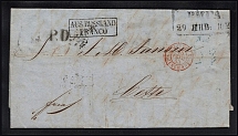 1853 Cover from Riga to Cette, France (Dobin 1.26 - R1, Private Embossing)