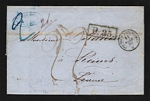 1860 Cover from Moscow to Reims, France