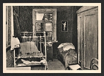 1942 'Exhibition “The Soviet Paradise”. Living space for 6 people', Propaganda Postcard, Third Reich Nazi Germany