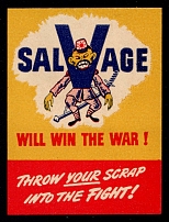 'Salvage Victory - Throw Your Scrap Into The Fight!', Philadelphia, United States, Campaign Poster Stamp