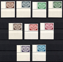 1940 General Government, Germany, Official Stamps (Mi. 16 - 24, Full Set, Corner Margins, MNH)