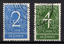 1950 Netherlands, Official Stamps (Mi. 25 - 26, Full Set, Canceled, CV $30)