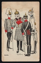 1914-18 'Criticism' WWI European Caricature Propaganda Postcard, Europe