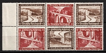 1936 Third Reich, Germany, Tete-beche, Zusammendrucke, Block (Mi. S K 30, CV $30)