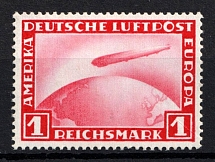 1931 Weimar Republic, Zeppelins, Germany, Airmail (Mi. 455, Full Set, CV $40)