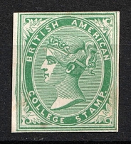 1864 British American College Stamp, United States, Cinderella, Non-Postal