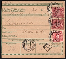 1919 (7 Jan) Austria, Postal Order from Selca (Croatia) to Skofja Loka (Slovenia) (Mi. 188, 47 B)