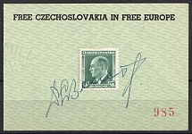 1939 'Free Czechoslovakia in Free Europe' Card, Special Limited Issue Autographed by Edvard Benes