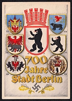 1937 '700 Years of Berlin', Third Reich, Germany, Postcard, Mint