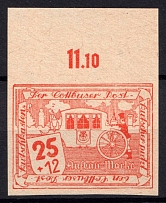 1946 25+12pf Cottbus, Germany Local Post (Mi. 32 x, Control Number, CV $50, MNH)