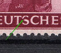 1944 12pf Third Reich, Germany (Mi. 890 I, Broken `S`, Print Error, Control Number `8`, Pair, CV $110, MNH)
