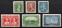 1935 Canada, Silver Jubilee, Full Set (SG 335 - 340, CV $55, MNH)