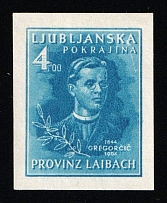1944 4L Ljubljana, German Occupation, Germany (Mi. I B, Unissued Stamp, CV $70, MNH)