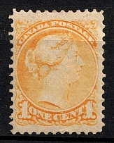 1870-90 1c Canada (SG 74, CV $85)